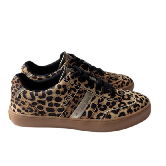 Guess Womens Leopard Print Lace-Up Low-Top Round Toe Sneakers Size 7 New w/o Box - Picture 3 of 10